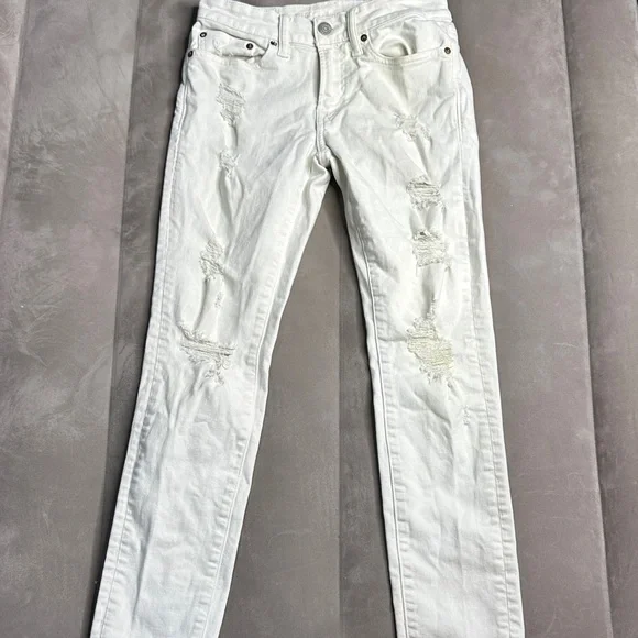 American Eagle Outfitters White Ripped Jeans size 28x32 - Picture 1 of 11